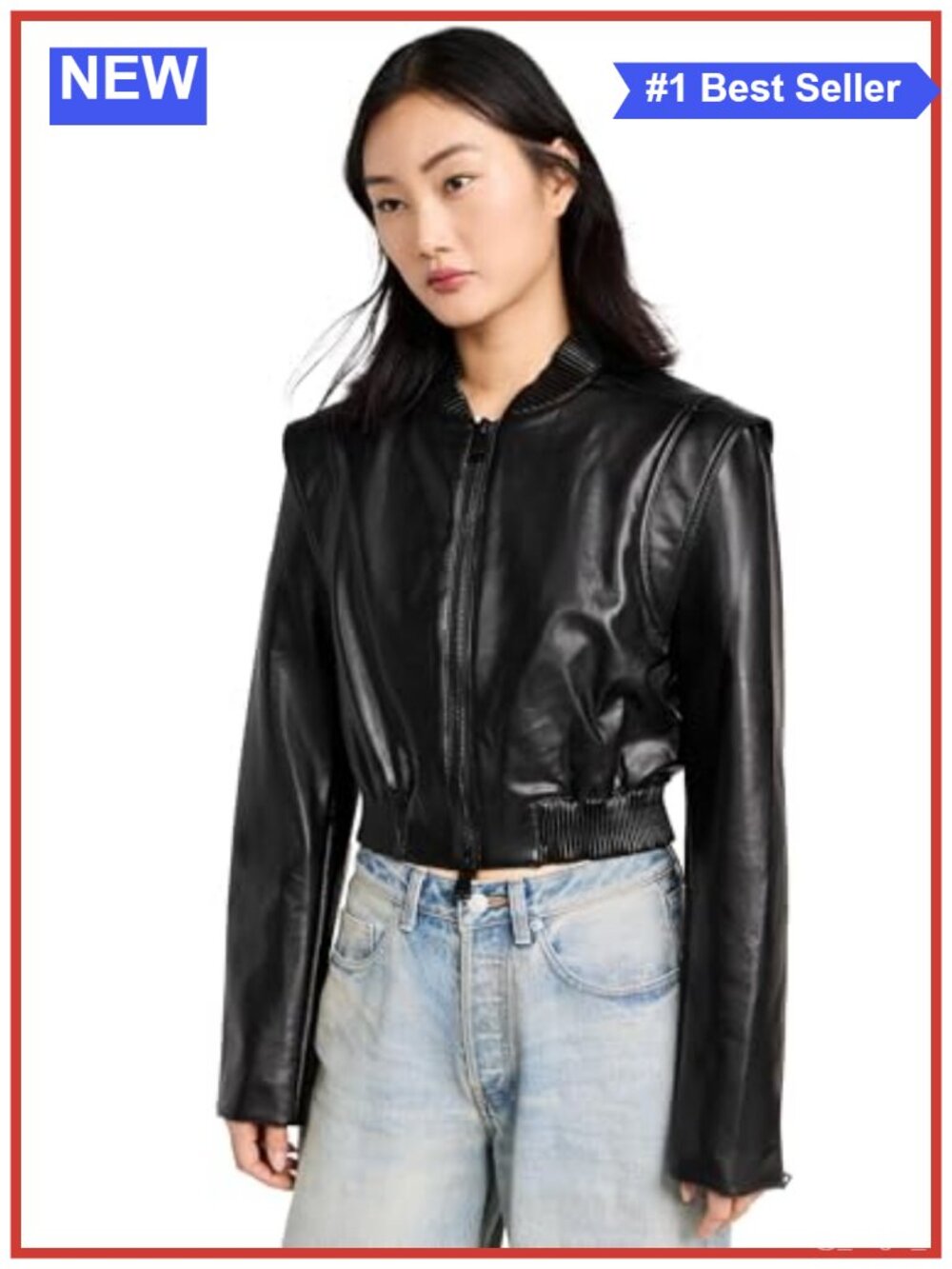 Luxe Vegan Leather Boxy Bomber Jacket